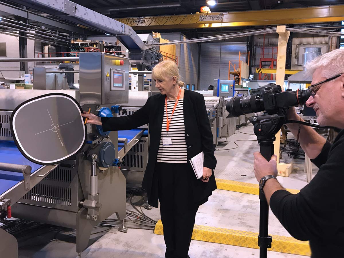 Catalyst Video Services shooting video for machinery manufacturer