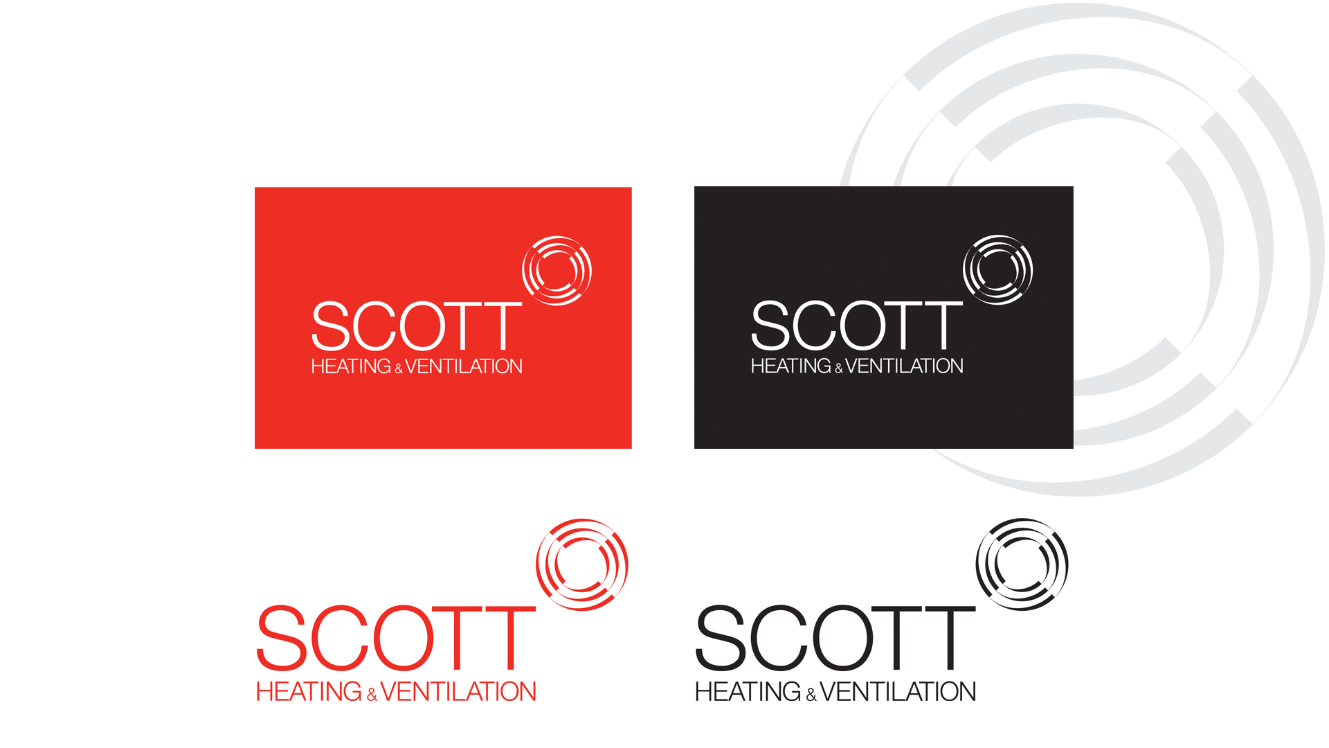 Logo and corporate identity for Scott Heating and Ventilation