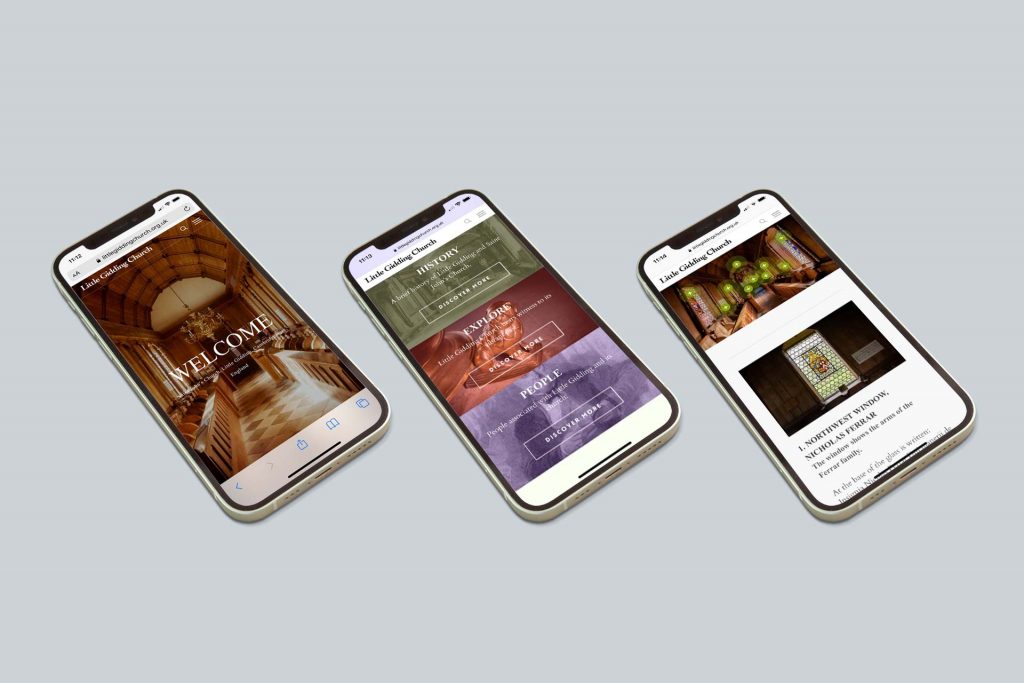 Responsive and interactive mobile website for Little Gidding Church